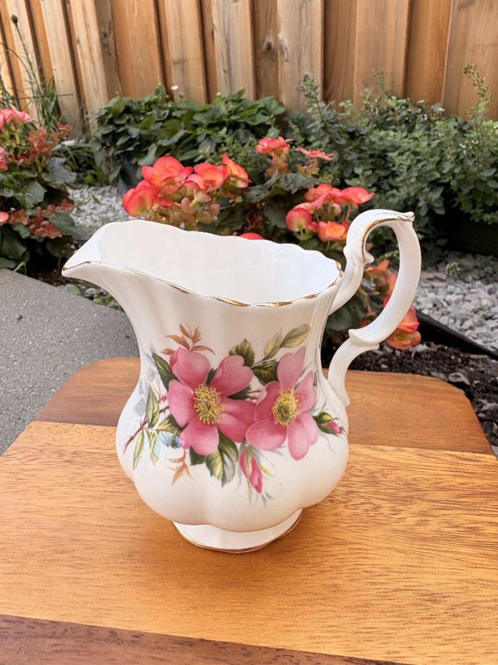 Vintage Royal Albert Prairie Rose Milk Jug, English Bone China, Floral Tea Set